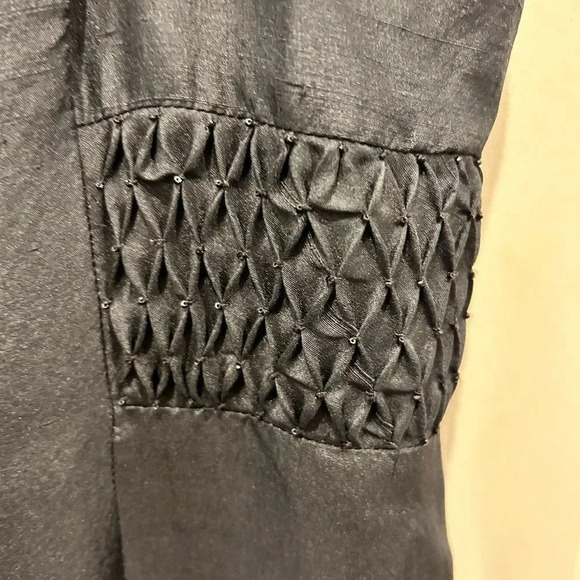 Ann Taylor Vintage Black Spaghetti Strap Silk Formal Dress Y2K size 12 - Picture 2 of 5